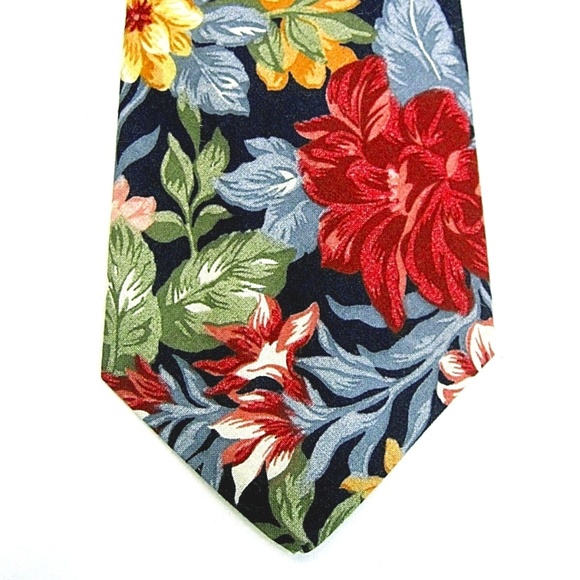 Natural Assets Cotton Floral Men's Tie - Picture 1 of 3